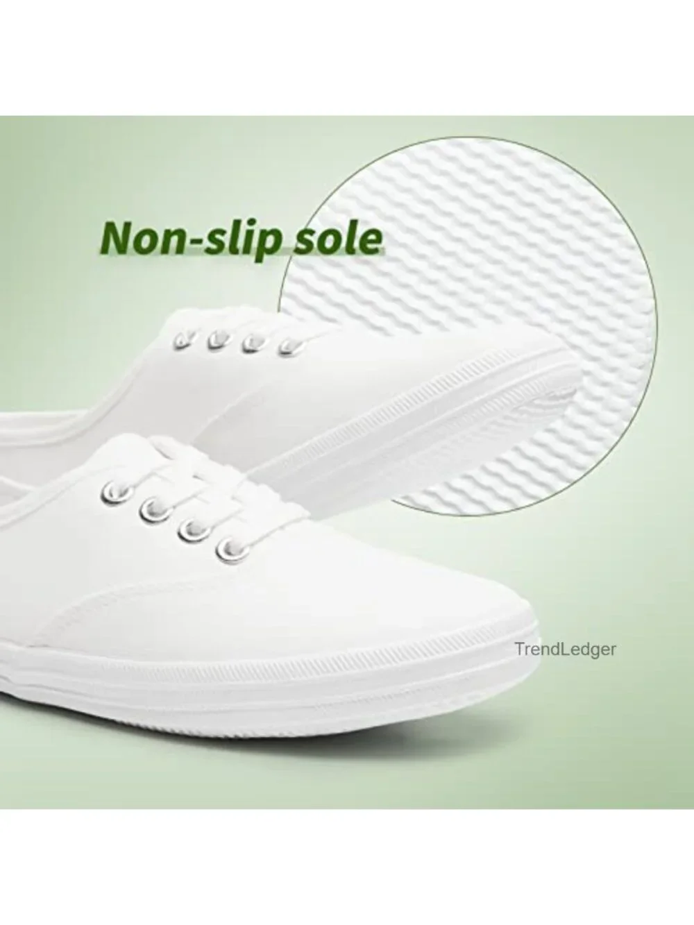 Womens Canvas Sneakers Low Top Lace-Up Casual Tennis Shoes Lightweight